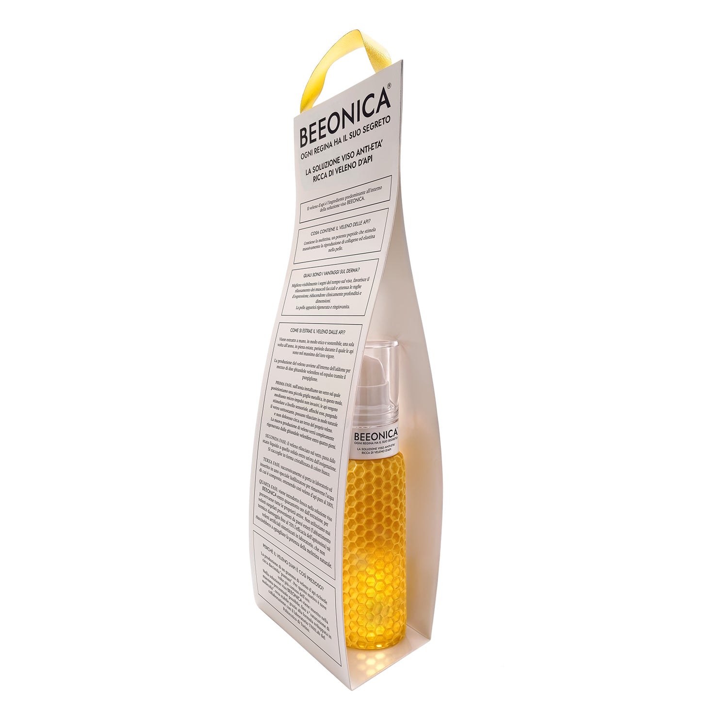 Crema viso anti-età ricca di veleno d'api - Formato 30ml airless in vetro rivestito da vera cera d'api