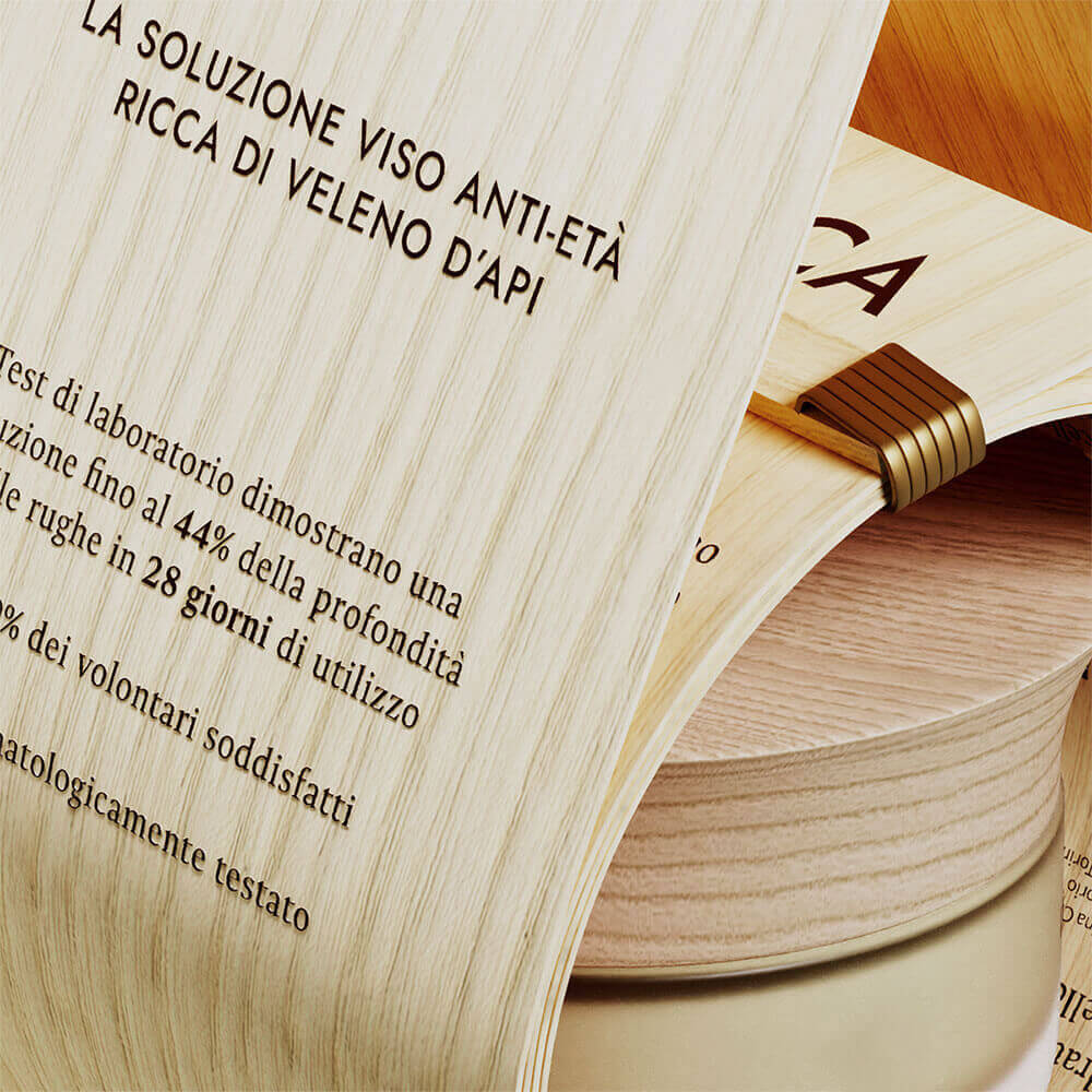 BEEONICA crema viso anti-età con veleno d'api - Vista chiusura packaging