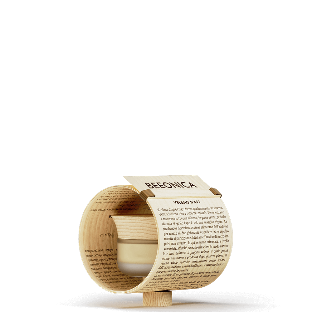 BEEONICA crema viso anti-età con veleno d'api - vista cilindro packaging